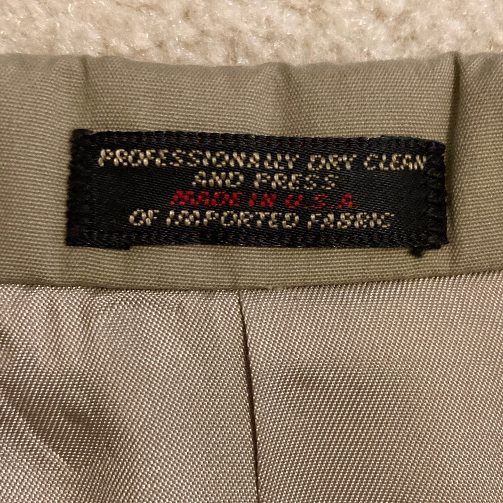 Ladies size 14 Olive Khaki Double-Breasted Suit Set with skirt/jacket - Picture 2 of 6